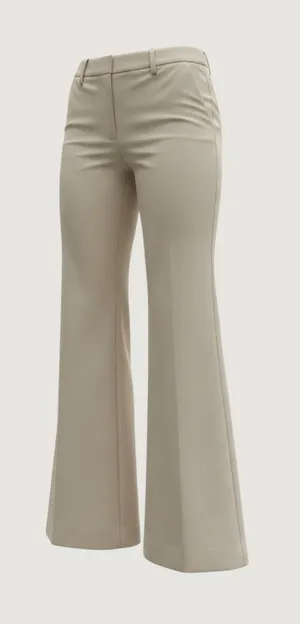 J.Crew City Fit Stretch Trousers Womens 6 Khaki Beige Wide Leg Flare Dress Pants thumbnail 1
