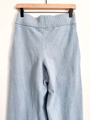 Eberjey High Rise Blue Bouclé Wide Leg Pants Size S NWT thumbnail 7