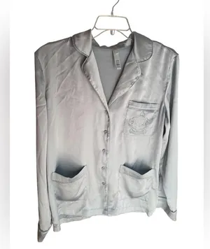 SKIMS Silver Women's Hotel Shine Pajama Top thumbnail 6
