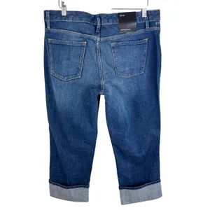 Banana Republic Womens 30/10 Medium Wash Logo Tape Cuff Cropped Capri Jeans NEW thumbnail 2