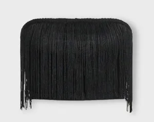 NWT | Strapless Fringe Top | Black | Size Small thumbnail 1