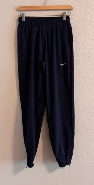 Nike Dark Navy Athletic Joggers with Swoosh thumbnail 1