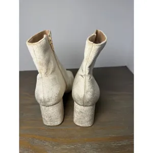 Journee‎ Collection Hazara Velvet Square Toe Ankle Boots Tan Size 10 thumbnail 8
