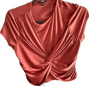 Express Terracotta Twist-Front Blouse thumbnail 1