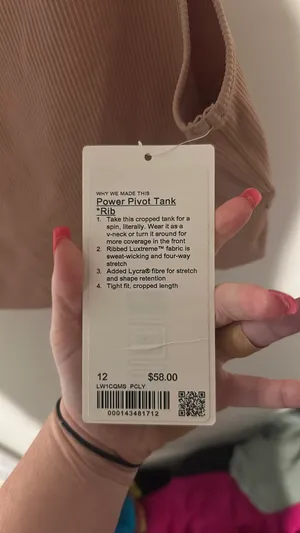 Lululemon Power Pivot Tank Ribbed Top thumbnail 3