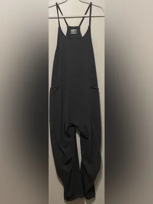 Free People Hot Shot Onesie size XS - Oversized Charcoal Heather Gray Like New thumbnail 2