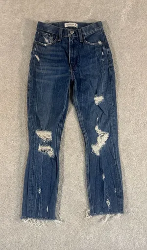 abercrombie & fitch high‎ rise mom jean 24/00s distressed thumbnail 1