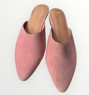Madewell The Remi Mule in Pink Suede thumbnail 1