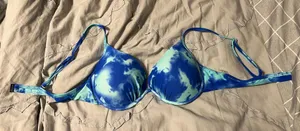 Tie dye Bathing Suit Top Blue Size XL thumbnail 1