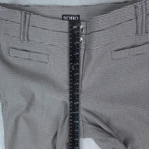 SOHO Apparel Ltd Houndstooth Dress Pants Women 8 Black White Straight Stretch thumbnail 9