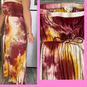 Rolla Coster Multicolor Tie-Dye Dress. Size Large thumbnail 2