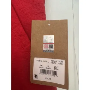NWT Rivalry Threads Texas Tech Red Wide Leg Fleece Lined Sweatpants Womens Large thumbnail 4