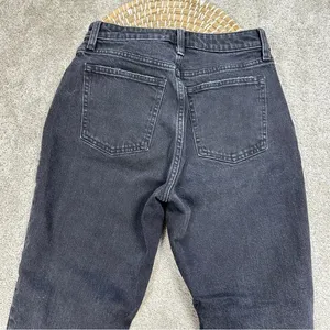 Abercrombie & Fitch Curve Love The Mom High Rise Skinny Jean Black Destroy 26 2R thumbnail 8