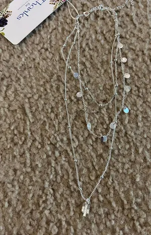 Silver tone fashion layer necklace custom jewlery cactus thumbnail 1
