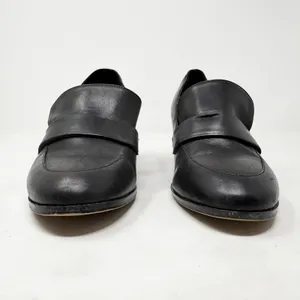 [Kurt Geiger London] Black Raquel Block Heel Leather Loafers Chain Sz 39 US 8.5 thumbnail 6