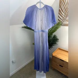 L'IDÉE Orchestra pleated gown in a blue and purple‎ lidee ombre 2 thumbnail 5