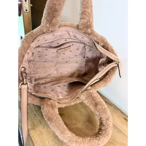 Kate Spade Ellie Faux Fur Small Tote Tan Teddy Crossbody Bag *AS IS* thumbnail 8