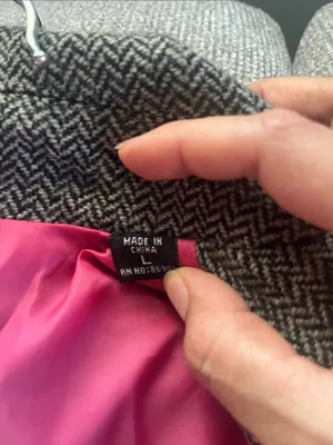 GUESS Gray Tweed Trench Coat with Pink Trim thumbnail 11