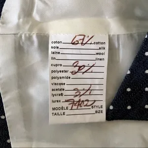 Vintage Christian Chenail Navy Polkadot Dress Size 8 thumbnail 6