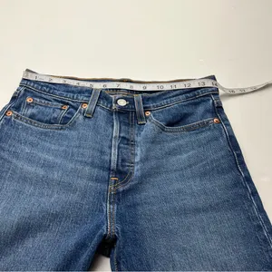 Levi’s Premium Denim Wedgie Straight Jean Womens Size 27 Blue‎ High Rise Button thumbnail 8