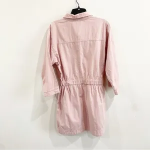 Free People Hazel Pink Shirt Dress Cotton‎ Blend Button Front XS Boho Chic thumbnail 12