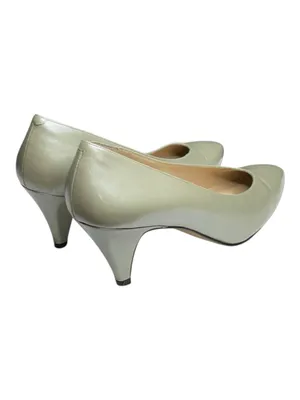 Vintage: Amalfi ❤︎︎ Monica Kitten Heel Pumps ❤︎︎ Pastel Mint Pearl Leather ❤︎︎ 7 thumbnail 4