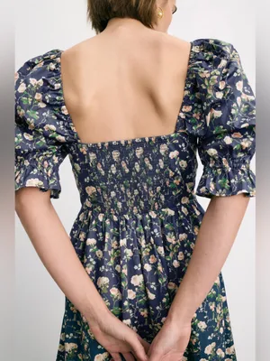 Hill House Home The Ophelia Dress in Navy Bluebonnet XL thumbnail 3