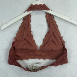 Intimately‎ Free People Women Terracotta Floral Lace Halter Bralette Small S/P thumbnail 5