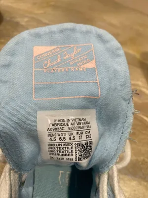 Converse All Star Chuck Taylor High Top Light Blue Sneakers Women’s 6.5 thumbnail 4