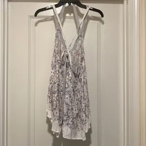 Free People One Living Large Swing halter size XS Cream Boho Beach Hippie thumbnail 3