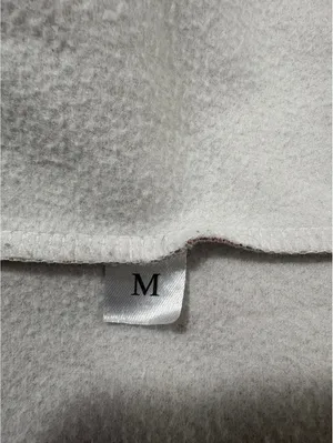 Women’s M Beige Coral Ombre Hooded Pullover Faith Cross Graphic Sweatshirt thumbnail 7