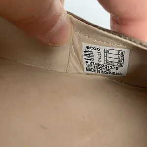 ECCO Size 8 Ballet Flat Shoes Incise Enchant Metallic Bronze Leather Ballerina thumbnail 4