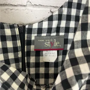 Vintage Black and White Gingham Sheath Mini Dress thumbnail 3