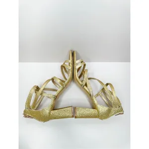 Zigi Soro Sandals Size‎ 6 Gold Open Toe Ankle Strap Dress Heels Sparkly thumbnail 7