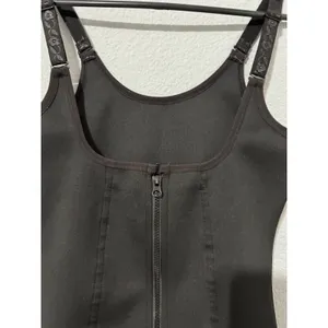 Womens Black Waist Trainer Vest Shapewear Zipper Hook Closure Large L Faja‎ thumbnail 7