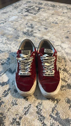 Golden Goose Sneakers Red May Classic Glitter Star 35 thumbnail 4