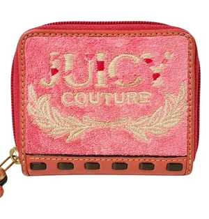 Juicy Couture Pink Terry Cloth Zip Around Compact Wallet thumbnail 1