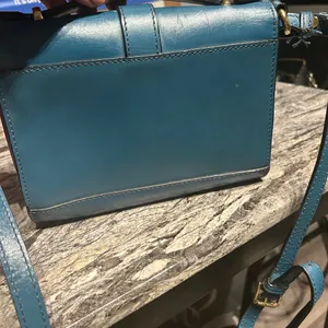 Zara Teal Leather Accessory thumbnail 1