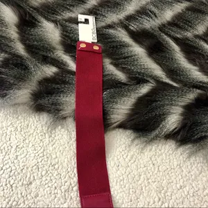 BCBGeneration NWT Wide Studded Bow Belt Red thumbnail 9