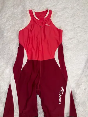 Saucony Women's Triathlon Suit Two-Tone Front-Zip One-Piece Swimsuit size XL thumbnail 1