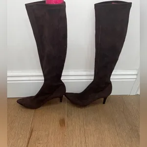 Brown Faux suede leather sock boots size 8 1/2 thumbnail 12