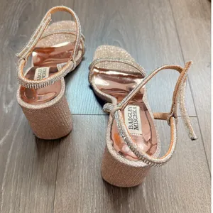 Badgley Mischka Ultima Block Heels‎ Soiree Date Night Bridal Wedding US 6.5 thumbnail 6