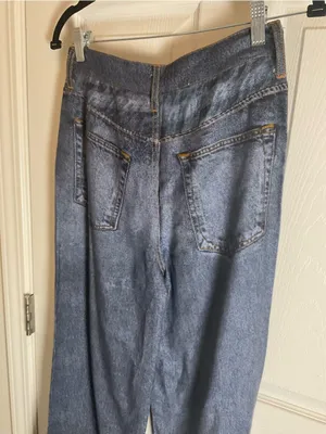NWT Jason Wu Faded Raw Denim Wide Leg Lyocell Pants Jeans Blue Size 2 thumbnail 9