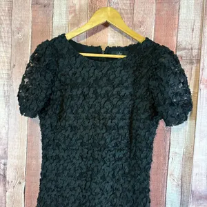 Lulus Black Always For You Black Puff Sleeve‎ Mini Dress Size Small thumbnail 4