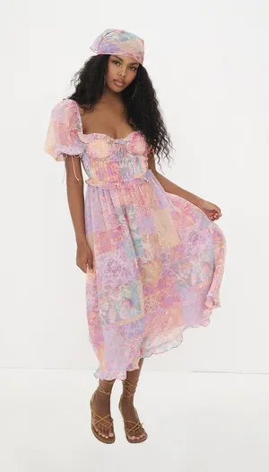 For Love And Lemons Odessa Pastels Forever Dress thumbnail 3