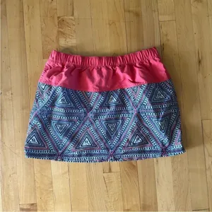 Patagonia‎ Pink and Blue Print Baggies Skirt M thumbnail 2