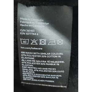 H&M Divided Black Textured Bodycon Mini Dress Short‎ Sleeve XS thumbnail 5