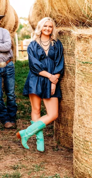 Free people mini Denim dress thumbnail 1