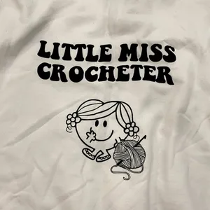 Wild Oak Creations Little Miss Crocheter Sweatshirt in White, Size S​​​​​​​​​ thumbnail 4
