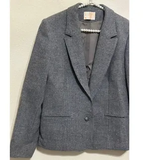 Vintage Pendleton Virgin Wool Blazer Women's Size Large Gray Academia 1950s USA thumbnail 3